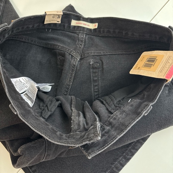 Levi’s women's 94 Baggy Wide Leg Jeans Black Size-31X31 New W Tag 100% cotton - Picture 10 of 15